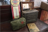 Ammo Box & Vintage Army First Aid Kit