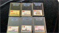 6 Vintage SABA Schiffbuilder Cigarette Cards