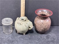 MCM Steuler Pottery Vase, Vintage Elephant Bud