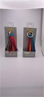 Aliyah Salmon LTNG to USB-a Tassel Keychain Cable
