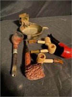 Collection Of Assorted Pipes And Tobacco Items Inc