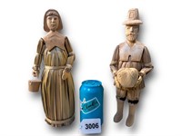 Wood Carved Pilgrims