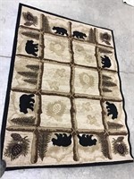 Rustic Mayberry Bear Area Rug 5’3” x 7’3”