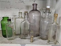 Eight Apothecary Bottles