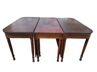 19TH CENT 3 PART WALNUT BANQUET TABLE