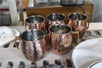 MOSCOW MULE HAMMERED COPPER AND BRASS MUGS