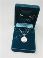 20"  925 silver chain & sterling pietà pendant