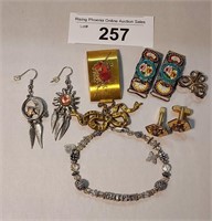 9 pc "Catch All" Jewelry Mosaic GF Stamp Brooch