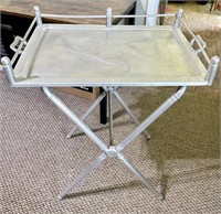 Vintage Silver Folding Tray Table