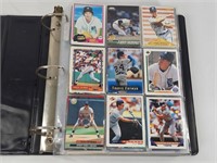 BINDER FULL OF ASSORTED BASEBALL CARDS