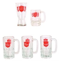Collection of Vintage Lone Star Beer Mugs & Glass