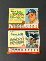 1962 Post Cereal Maury Wills & Frank Bolling