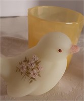 Hand-Painted Lefton Bird + Candle