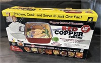 10" Red Copper Square Cook Set