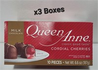 Queen Anne Cordial Cherries 187g x3 BB 7/25
