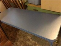 Oblong blue folding table- 20"x4ft