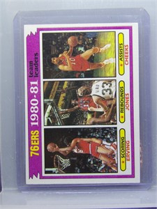 Julius Erving 1981 Topps 76ers Team Card
