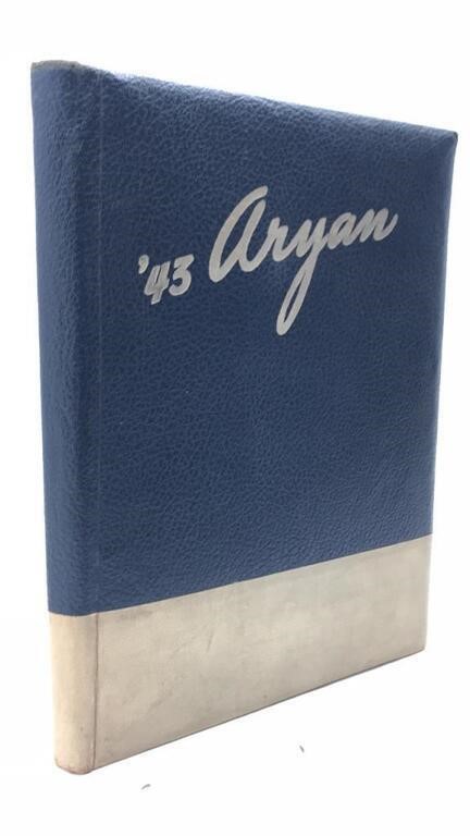 1943 Vintage School Yearbook The Aryan By