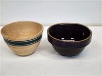 2 Early Small Stoneware Bowls