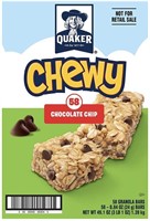 Quaker Chewy Granola Chocolate Chip 58 Count. BB