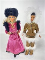 (2) VTG Barbies of the World: Eskimo & Russian