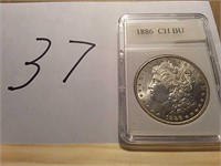 1886 CH BU Morgan Silver Dollar