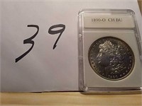 1890-O CH BU Morgan Silver Dollar