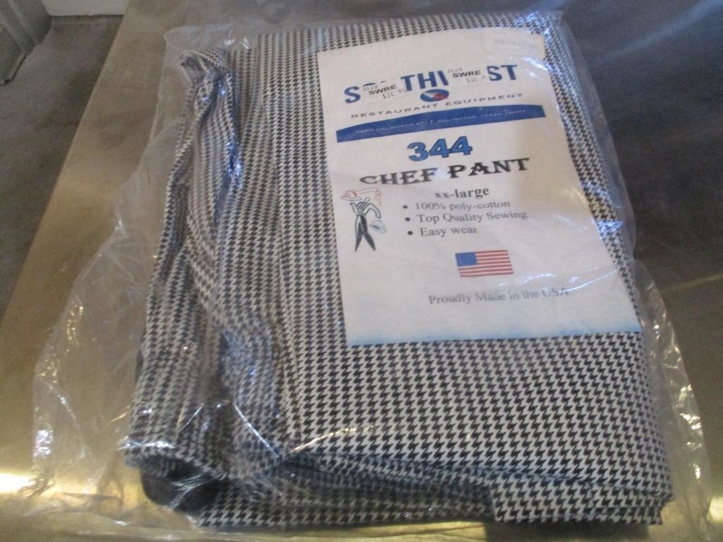 Bid X 2: New Black And White Chef Pants Xxlarge