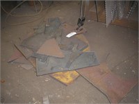 PILE OF THICK FLAT STEEL