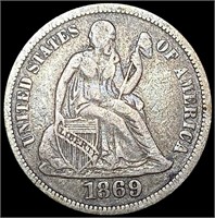 1869 Seated Liberty Dime NICELY CIRCULATED