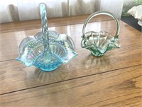 Fenton glass baskets