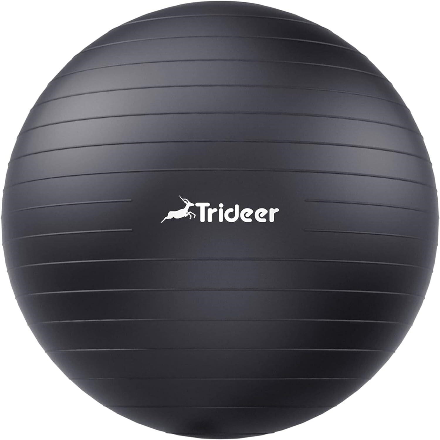 Trideer Yoga Ball  Black L(23-26in/58-65cm)