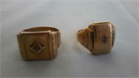 Masonic and unmarked ring