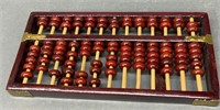 Red Lion Wood & Brass Abacus Counter