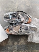 Hyundai Black/Chrome Amber Reflector Headlights