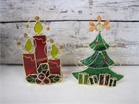 Stained Glass Tea Light Holders x2