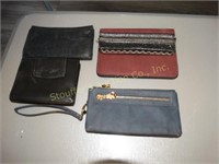 4 Ladies wallets-  Fossil, Buxton, etc.