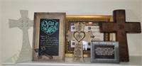Lot of crosses and picture frames