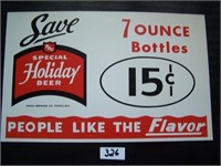 Special Holiday Beer  7 oz Bottles $0.15 Framed Si