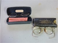 Antique Eyeglasses with Cases
