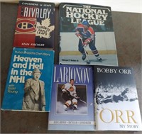 Lot Of 5 Hockey Books - Bobby Orr - Punch Imlach -