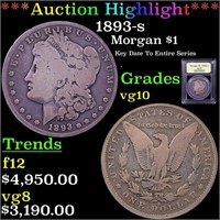 ***Auction Highlight*** 1893-s Morgan Dollar $1 Gr