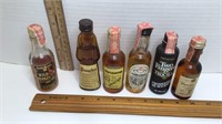6 vintage mini Liquor bottles * Austin Nichols