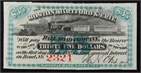 Civil War Era Boston, Hartford & Erie Railroad $35