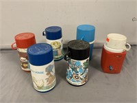 (6) Vtg Thermoses