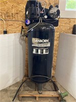 Sanborn 60 gallon. 135psi upright air compressor.