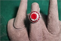 NIP Size 8 Red Stone Ring