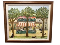 FOLK ART PAINTING STREET SCENE (TULSENDEDA)