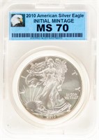 Coin 2010  American Silver Eagle CSI MS70
