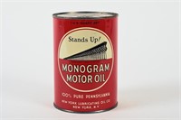 MONOGRAM MOTOR OIL U.S. QT CAN